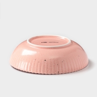 Тарелка глубокая Доляна &laquo;Коралл&raquo;, 700 мл, d=18,2 см, фарфор, розовая