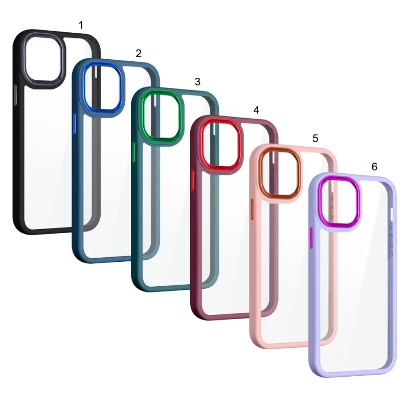 Чехол iPh 12/12 Pro цветной бампер