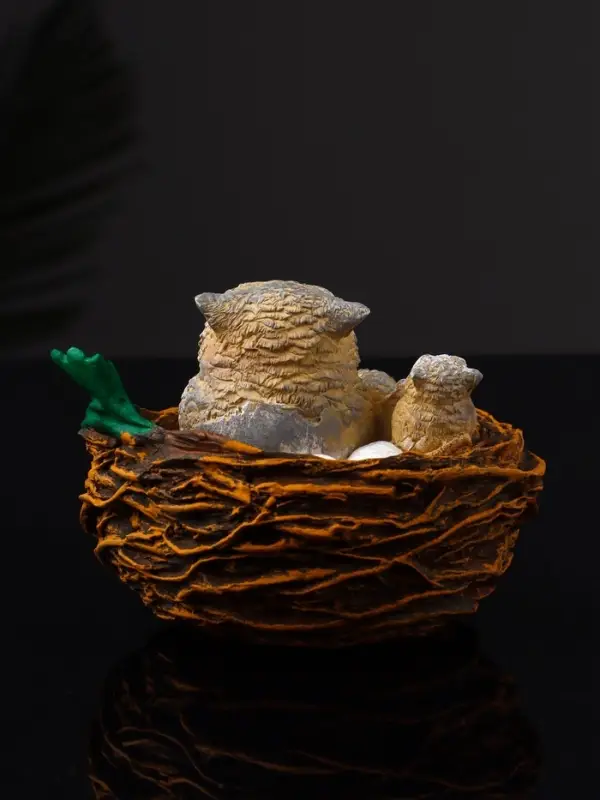 Фигура "Совушки в гнезде" 7.5х10х9.2 см