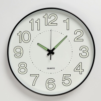 Часы настенные интерьерные &laquo;Классика&raquo;, плавный ход, светящиеся, d-35 см