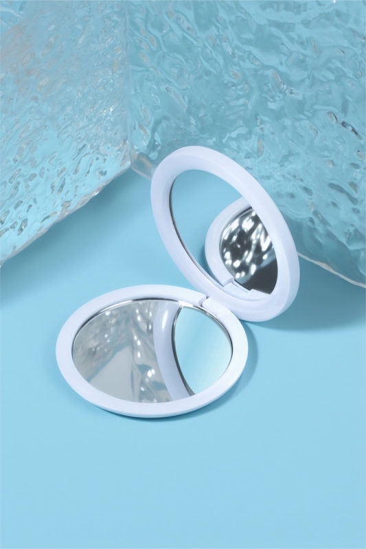 Зеркало складное &laquo;Витраж&raquo;, d = 7,3 см, цвет оранжевый