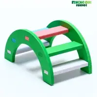 Лесенка для грызунов с цветными ступеньками, зеленый