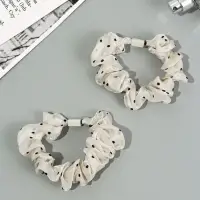 Резинка для волос "Летиция" (набор 2 шт) 7 см, молочный