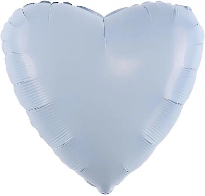 Воздушный шар, сердце, цвет нежно-голубой, фольга, набор 5 шт.