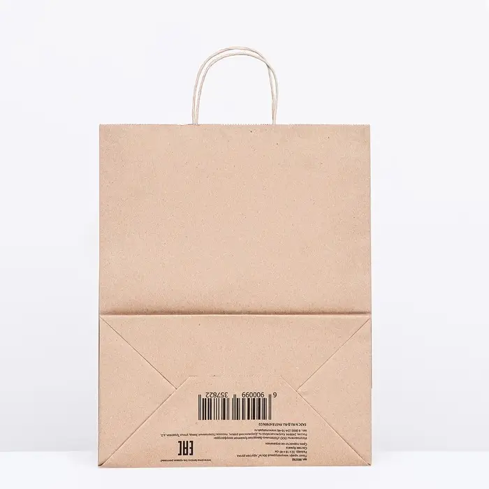 Пакет бумажный крафт 90 г/м&sup2;, круглая ручка 32&times;18&times;40 см