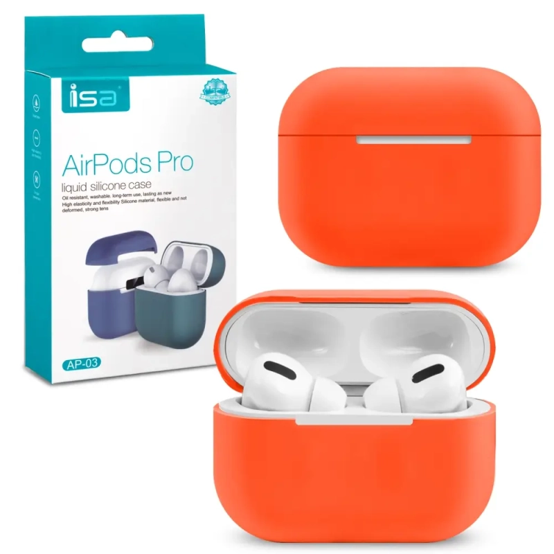 Чехол Apods Pro Silicon Case ISA Orange