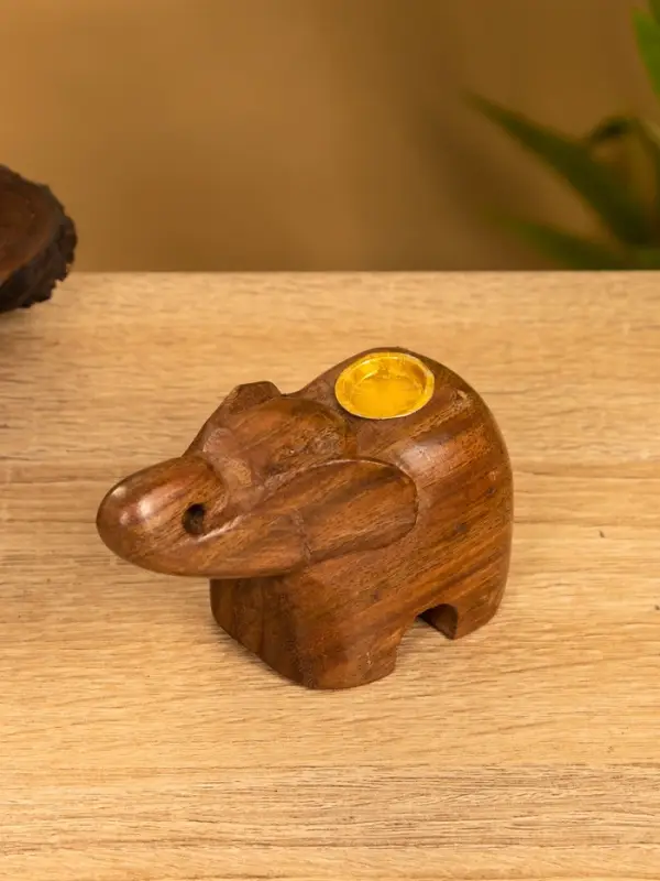 Подставка под благовония "Слоник" 6,5х10х4,5 см, дерево шишам