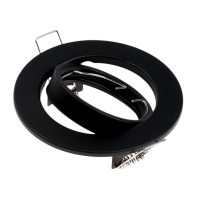 Светильник встраиваемый поворотный, под лампу MR16, круг, металл, черный