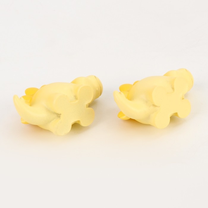 Миниатюра кукольная &laquo;Динозаврик&raquo;, набор 2 шт., размер 1 шт. &mdash; 3 &times; 5,5 &times; 2 см, цвет жёлтый