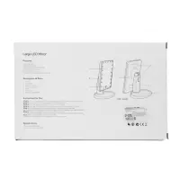 Зеркало KZ-06, подсветка, 26.5 х 16 х 12 см, 16 диодов, сенсорная кнопка, белое