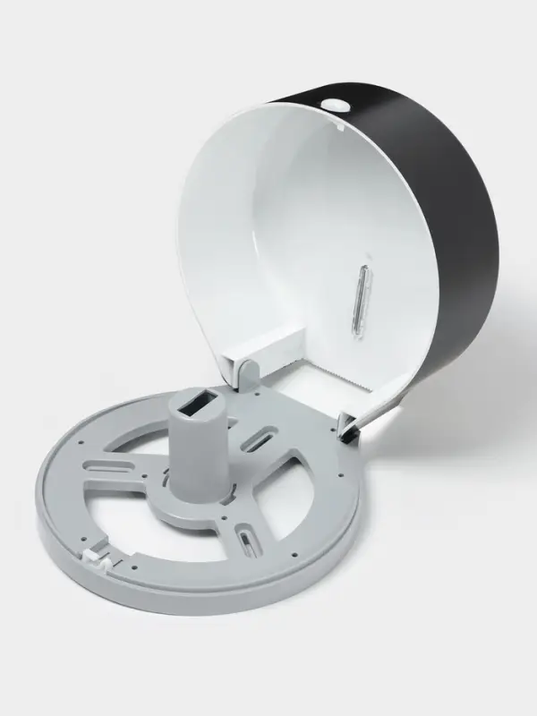 Диспенсер туалетной бумаги, пластик черный, втулка 4 см