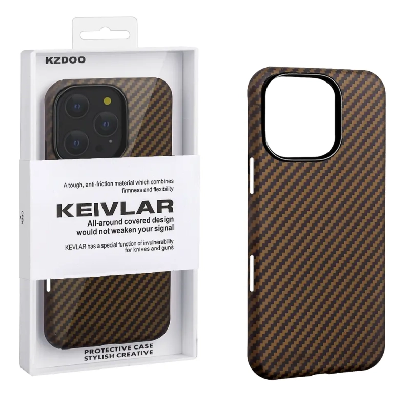 Чехол iPh 16 Pro Kevlar Brown K-DOO