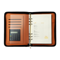 Органайзер на кольцах А5, 96 листов в линейку, на молнии с 3-х сторон, кожзам, с калькулятором, МИКС
