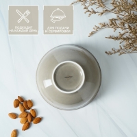 Салатник фарфоровый Magistro &laquo;Церера&raquo;, 650 мл, 15&times;7,5 см, цвет коричневый