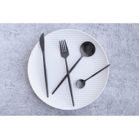 Ложка столовая из нержавеющей стали Magistro &laquo;Фолк&raquo;, длина 21 см, цвет чёрный