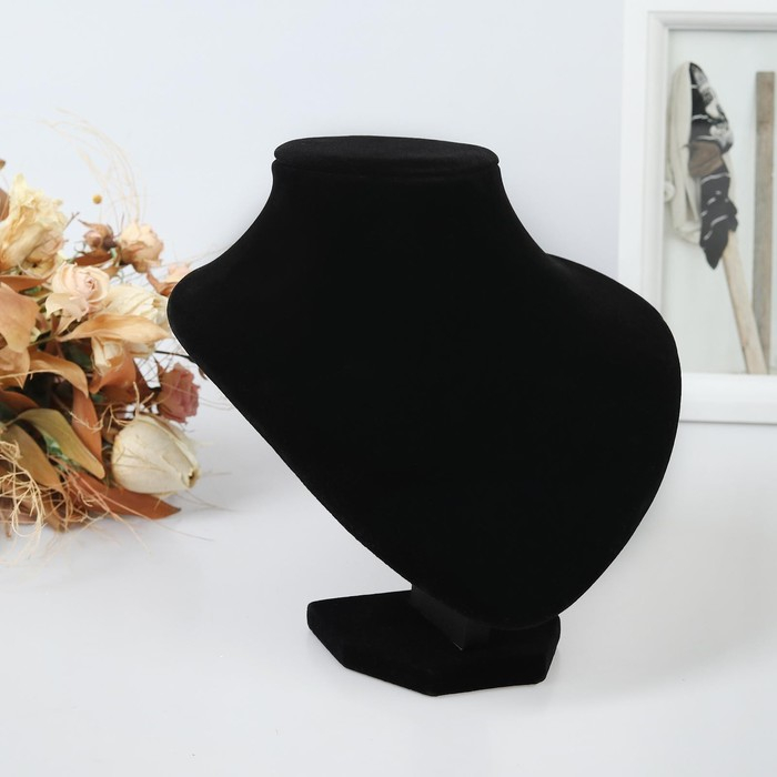 Бюст для украшений, 13&times;17&times;15,5 см, h=15,5 см, цвет чёрный