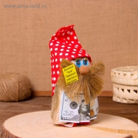 Оберег &laquo;Домовой с долларами&raquo;, 20 см, микс