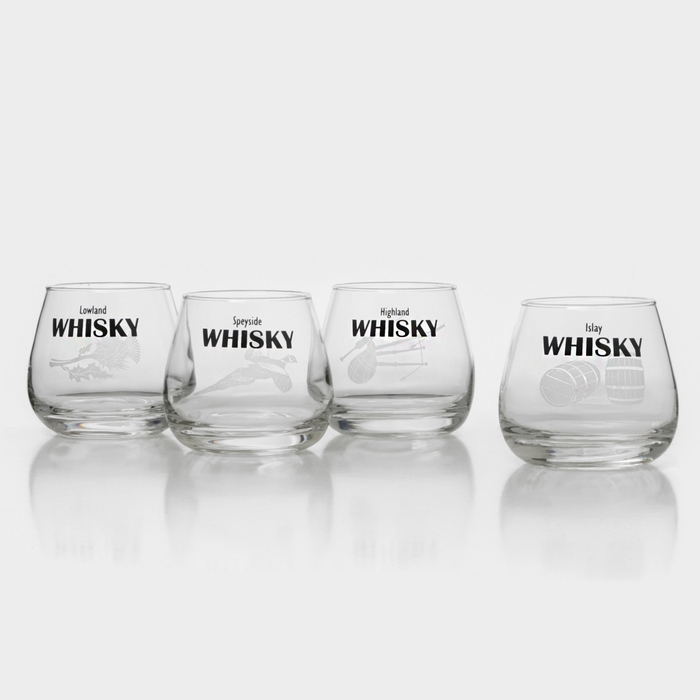 Стакан стеклянный &laquo;Регионы Шотландии&raquo;, 300 мл, 4 шт
