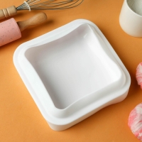 Форма для муссовых десертов и выпечки KONFINETTA &laquo;Квадро&raquo;, силикон, 18,5&times;5 см, цвет белый