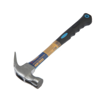 Молоток-гвоздодер ТУНДРА, боек с магнитом, фиберглассовая 2К рукоятка, 250 г