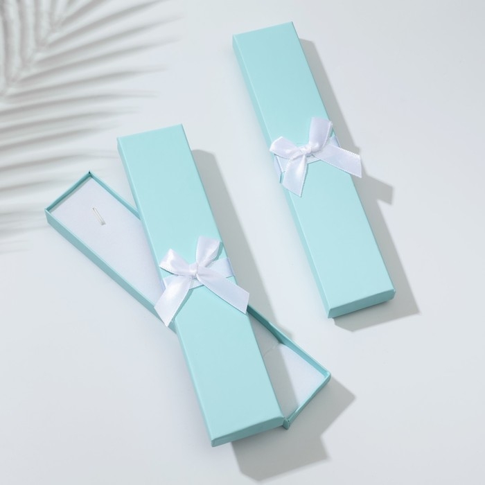 Коробочка подарочная под браслет/цепочку/часы &laquo;Тиффани&raquo;, 21&times;4 (размер полезной части 20,2&times;3,7 см), цвет бирюзовый