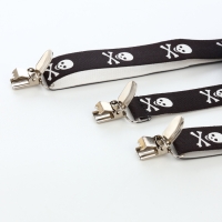 Подтяжки детские &laquo;Выбражулька&raquo;, ширина 2,5 см, цвет чёрный/белый