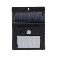 Садовый светильник на солнечной батарее с датчиком движения, накладной, 9.5 &times; 13 &times; 5 см, 30 LED, свечение белое