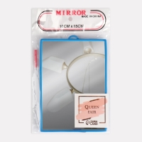 Зеркало настольное - подвесное, зеркальная поверхность 9,2 &times; 13 см, цвет МИКС