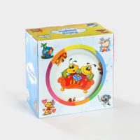 Набор фарфоровой посуды &laquo;Пчёлы&raquo;, 3 предмета: кружка 200 мл, салатник 350 мл, тарелка мелкая d=16,5 см, рисунок МИКС