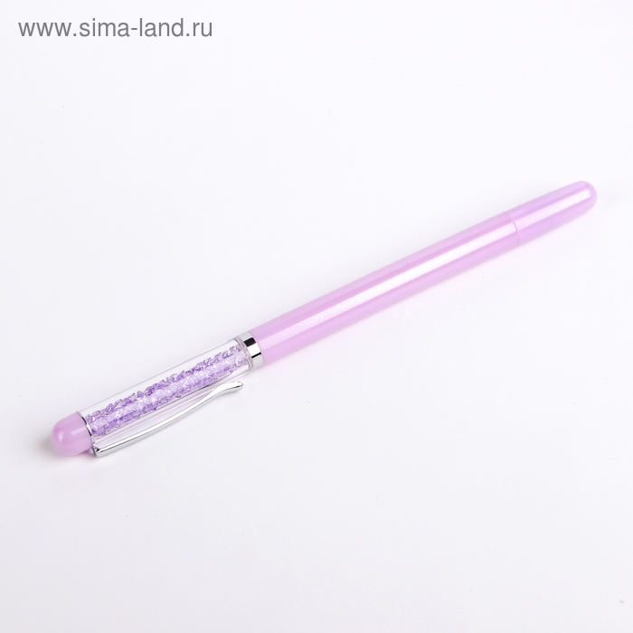 Ручка гелевая Calligrata "Стразы", 0.5 мм, синяя, корпус МИКС