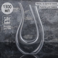 Декантер стеклянный для вина Magistro &laquo;Совиньон&raquo;, 1,3 л