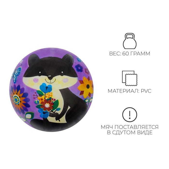 Мяч детский ZABIAKA &laquo;Енотик&raquo;, d=22 см