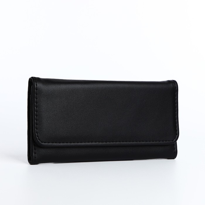 Кошелёк женский на магните, цвет чёрный