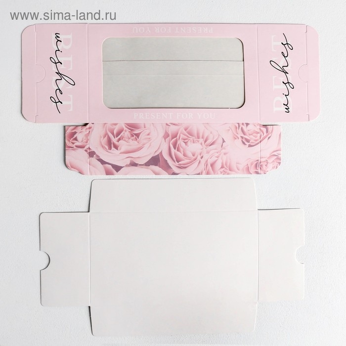 Коробка для макарун, кондитерская упаковка &laquo;Best wishes&raquo;, 18 х 10.5 х 5.5 см