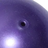 Мяч для художественной гимнастики Металлик с блестками, диаметр 19см, цвет фиолетовый