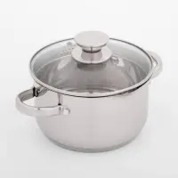 Кастрюля Magistro Klimena, 2,5 л, нержавеющая сталь, AISI - 201, крышка-дуршлаг, носик для слива, капсульное дно, индукция