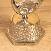 Подсвечник "Жар-птица" 11х11х30 см, алюминий, цв. серебро