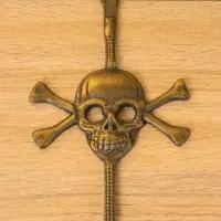 Крючок настенный &laquo;Пиратский&raquo;, 33&times;13.5&times;6 см, алюминий