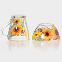 Набор посуды "Подсолнухи" (кружка 250мл.+салатник 250мл.)