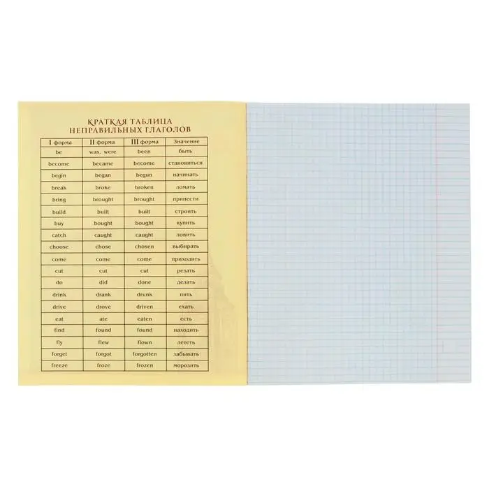 Тетрадь предметная 36 листов в клетку Calligrata, &laquo;Предметы. Английский язык&raquo;, обложка мелованный картон