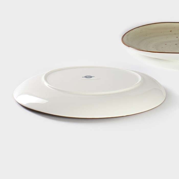 Набор тарелок фарфоровых обеденных Magistro Mediterana, 2 предмета: 31,5&times;29,7 см, цвет бежевый