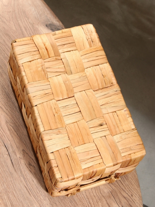 Корзина плетеная 35х20х15 см, водный гиацинт