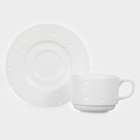 Чайная пара Magistro Fray, чайшка 230 мл и блюдце 15х7,7 см