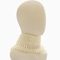 Колье-чокер жемчуг "Богема", цвет белый d=8/10/12