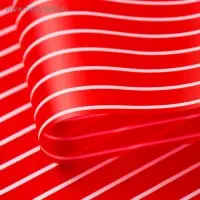 Плёнка для цветов и подарков &laquo;Полосы&raquo;, красная, 60&times;60 см