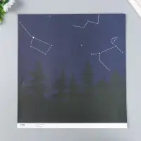 Бумага для скрапбукинга двусторонняя "Созвездия" плотность 180 гр 30,5х32 см