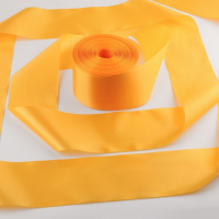 Лента атласная, 100 мм &times; 100 &plusmn; 5 м, цвет жёлтый