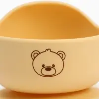 Тарелка детская на присоске и ложка, молочный, Mum&Baby