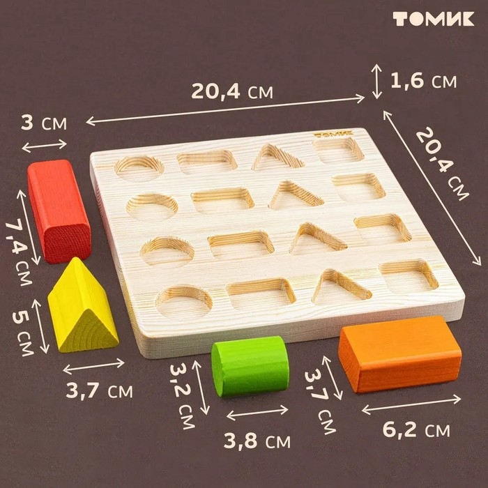 Логический игровой набор &laquo;Сортер-вкладыш. Геометрия&raquo; 17 деталей