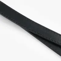 Ручка для сумки кожзам  2 карабина 60&plusmn;1см*1,8см чёрный/серебряный АУ